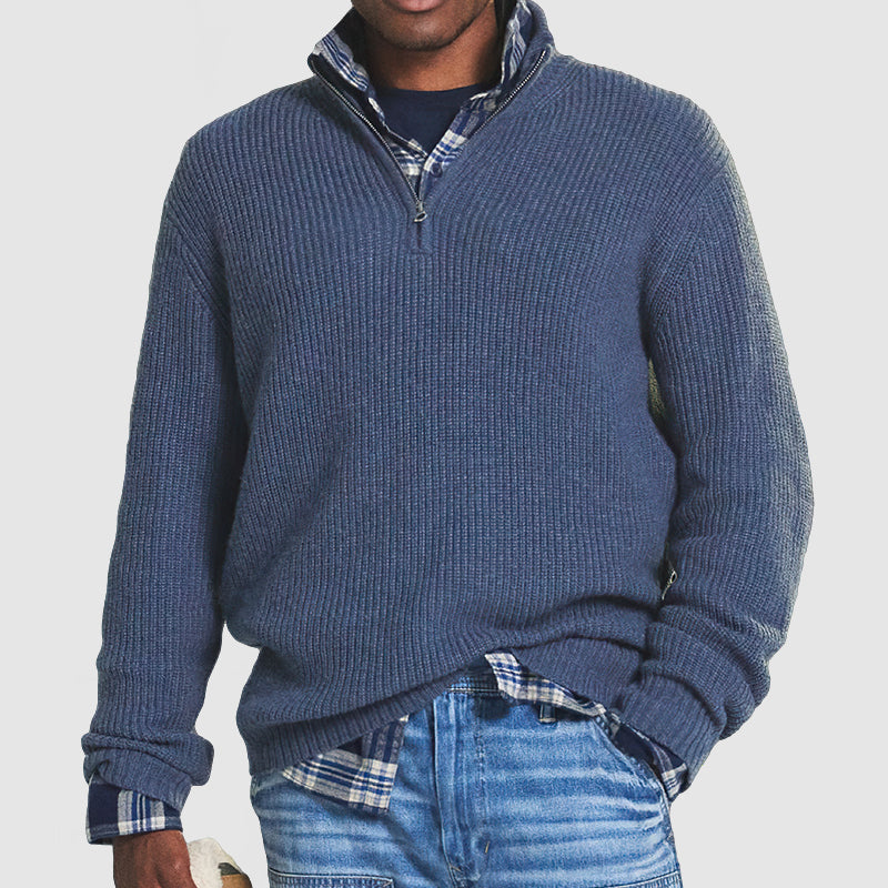 Men’s Knitted Half Zip Sweater