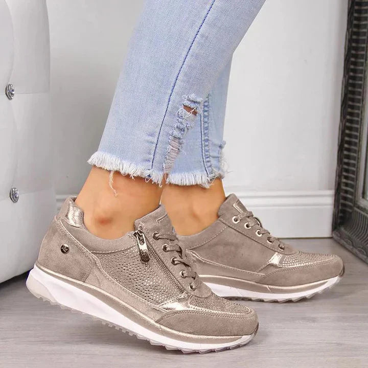 Dame Orthopædiske Sneakers Med Lynlås