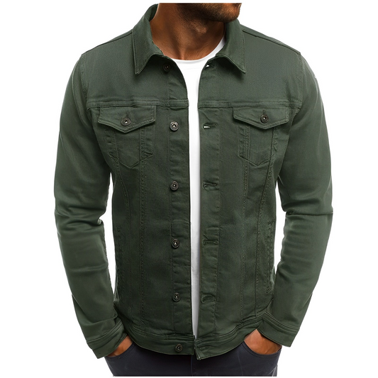 Men’s Denim Jacket with Collar