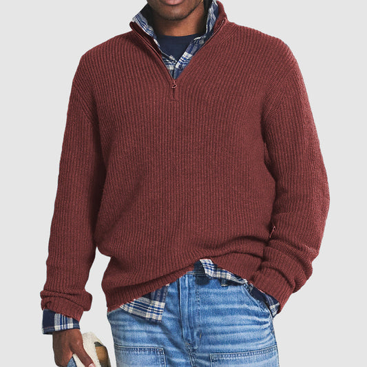 Men’s Knitted Half Zip Sweater