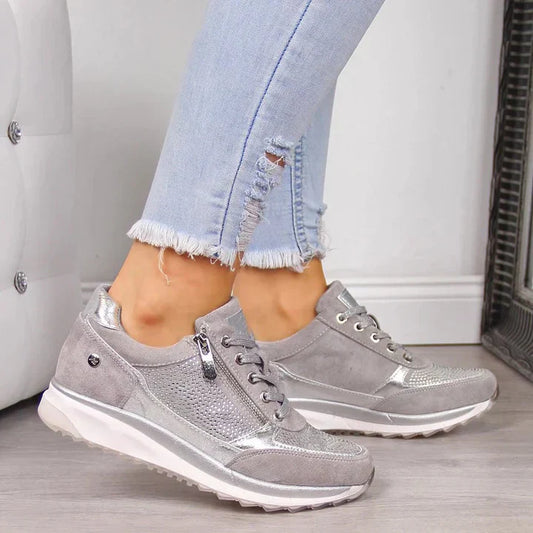 Dame Orthopædiske Sneakers Med Lynlås